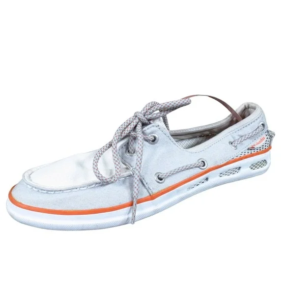 Columbia Vulc‎ N Vent Boat PFG Women Casual Boat Shoe Sz 7.5 Fishing Grey Orange