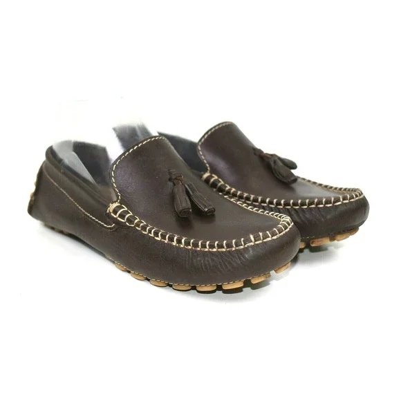 Papo‎ d'Anjo Womens Brown Leather Driving Loafers Moc Toe Shoes Size 6 US, 36 EU