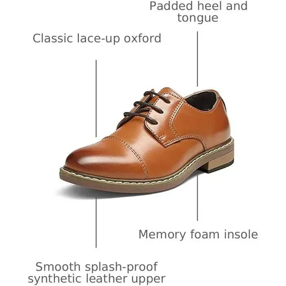 (S-4257) Bruno Marc Boy’s Dress Oxford Formal Shoes Sz 11