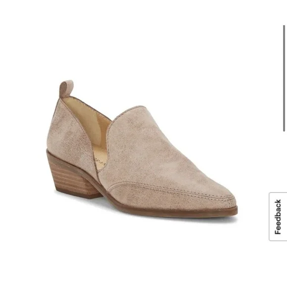LUCKY BRAND Mahzan Sz 9 M Pointed Toe Loafers Block Heel Leather Western Booties