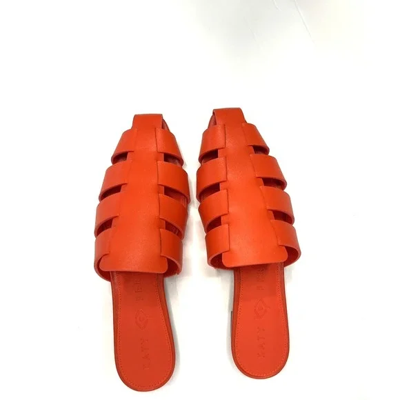 Katie‎ Perry The Confidant Fisherman Mule Flame Orange Size 8.5 Flats Slip On