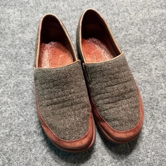 CHACO BAKER CHOCOLATE Wool Leather Slip On Loafers Shoes Womens 8.5