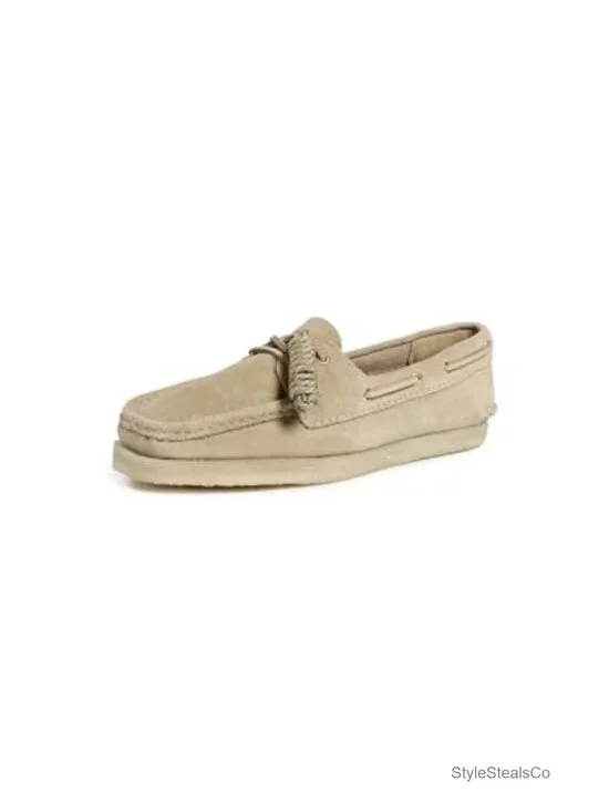 Lightly Cushioned Moc Toe Boat Shoes Suede Crepe Sole