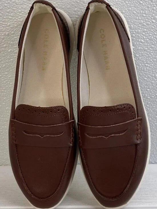 Cole Haan Zerogrand Meriitt Loafers Womens Size 5B Brown Leather Casual Slip Ons