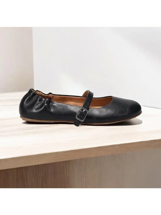 TOMS Lucy Mary Jane Flats Shoes Black Business Career School Casual Size 6