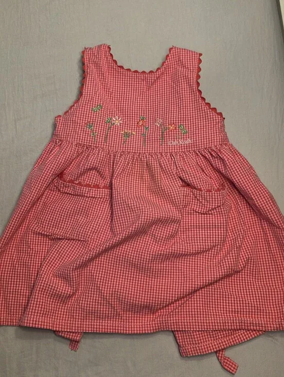 1990s Vtg OshKosh Gingham Red Dress