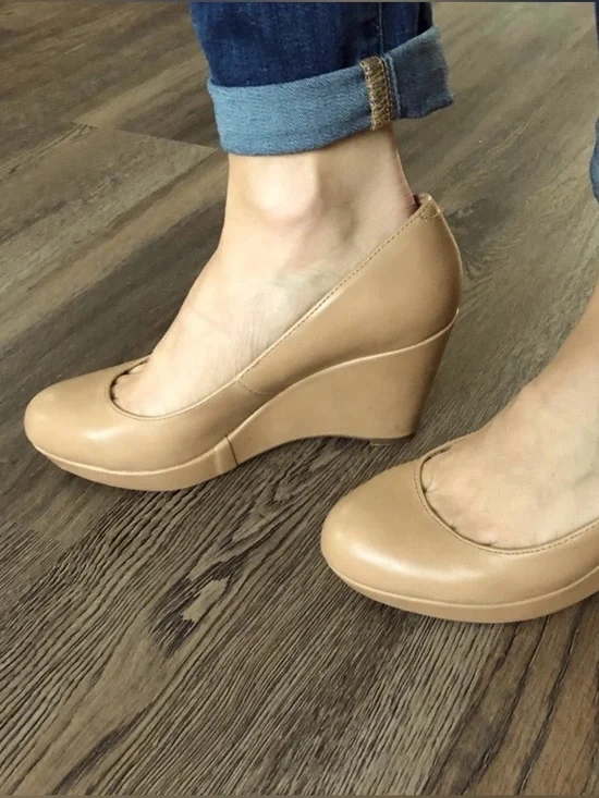 Nude Wedge Heels Size 8