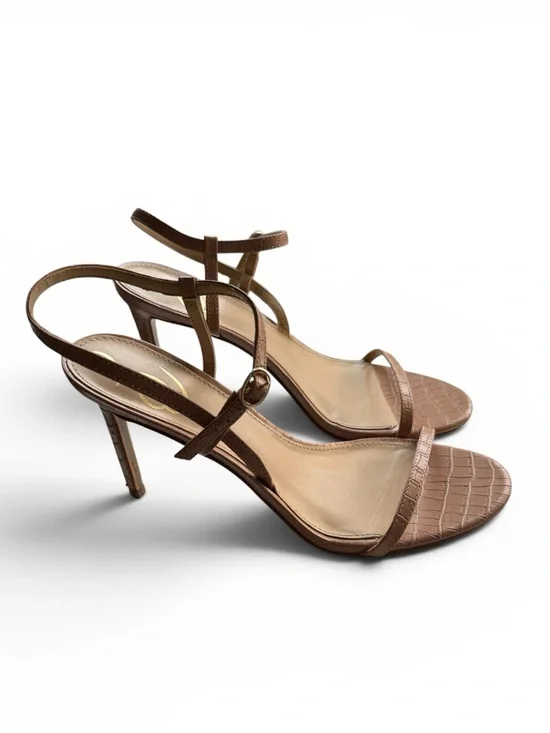 Sam Edelman Doran Croc Embossed Heeled Sandals Size 9
