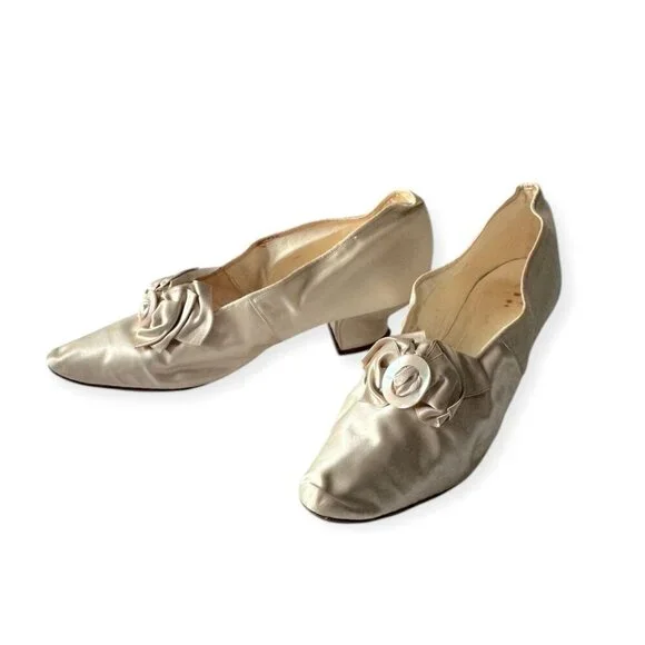 Antique Wedding Shoes by A.J. Cammeyer – Circa 1890s-1920s, Size 6B‎