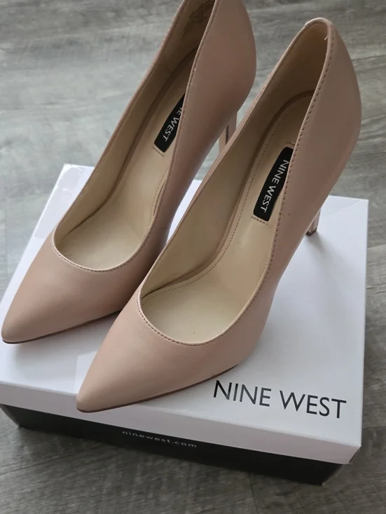 Nine West Nude-Pink Pointed Toe Stiletto Pumps