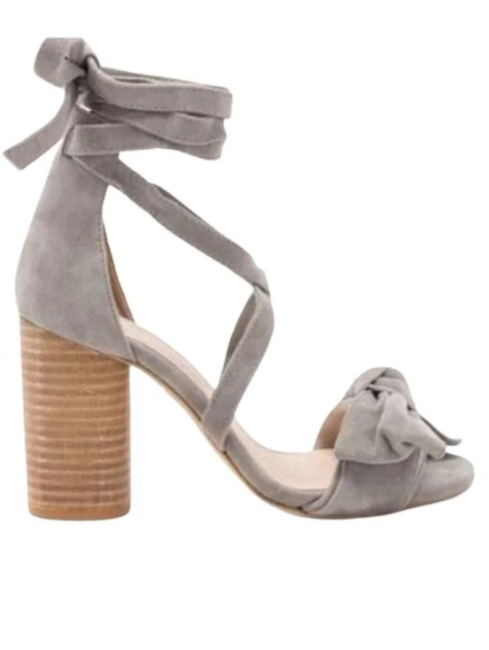 RAYE Mason Smoke Suede Wrap Block Heel Sandal Size 8.5