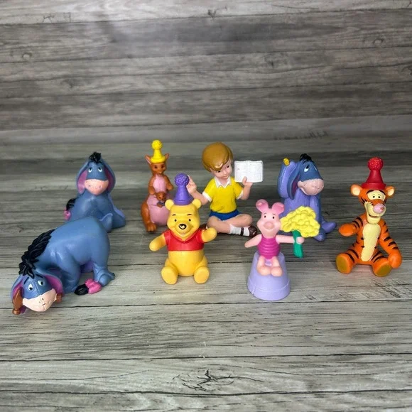 Winnie The Pooh Figures Lot Friends Cake Topper Pooh Tigger Eeyore Christopher