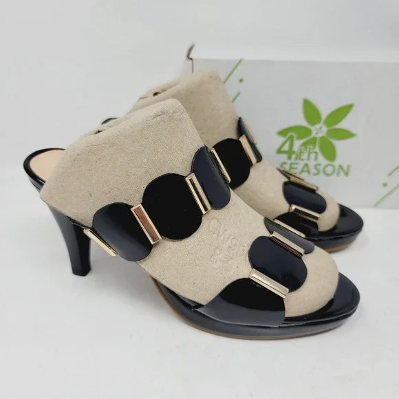 4th Season Women's Pumps Sz 6.5 M Black High Heels Shoes