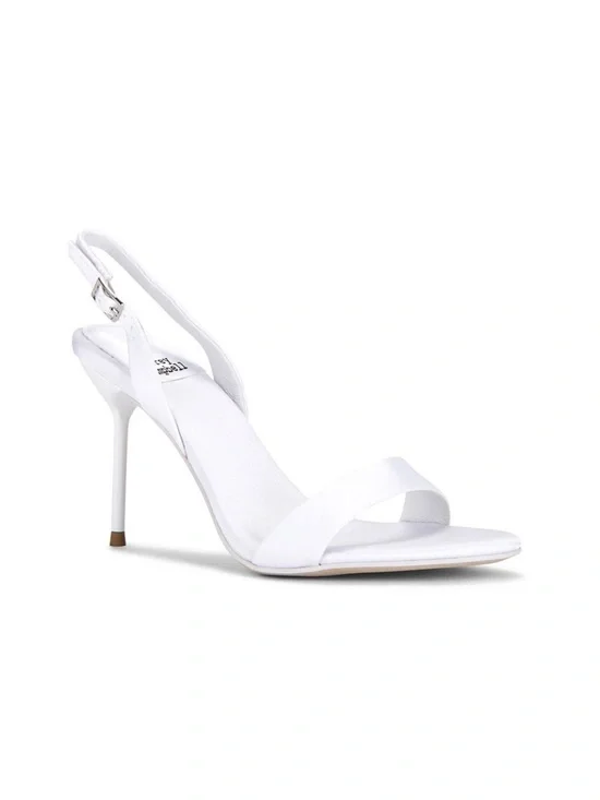 Jeffrey Campbell Go-Getter Slingback Heels, White Satin, US W7