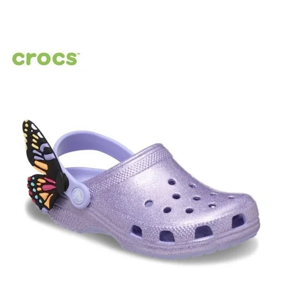 Crocs Classic iAM Butterfly Clog K Girls Size 4‎ C NEW WITH TAGS! Purple