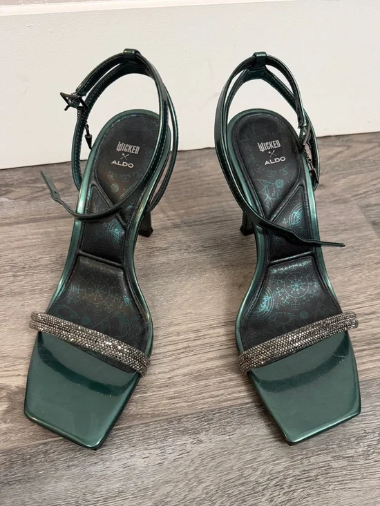 ALDO Emerald Green Strappy Heeled Sandals Wicked
