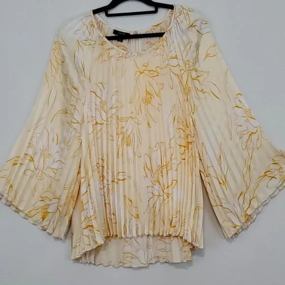 Alfani Plus‎ Size Printed Pleated Top, Created For Macy's In Lily Floret …