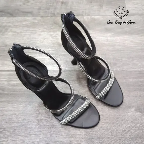 Marc Fisher Jeweled Ankle Strap Heels Size 5.5