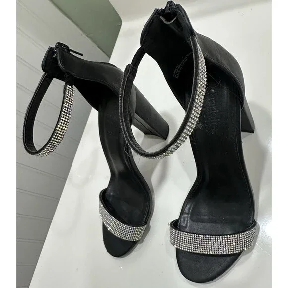 Charlotte Russe Rhinestone 4 Inch Heel Sparkly Glam NYE Size 7