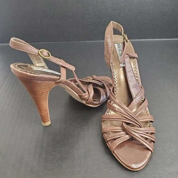 Steve Madden Women's 7.5 M Brown‎ Strappy 4
