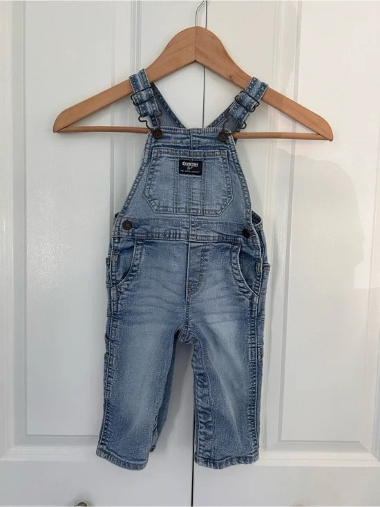Osh Kosh ligh wash denim overalls 12 months