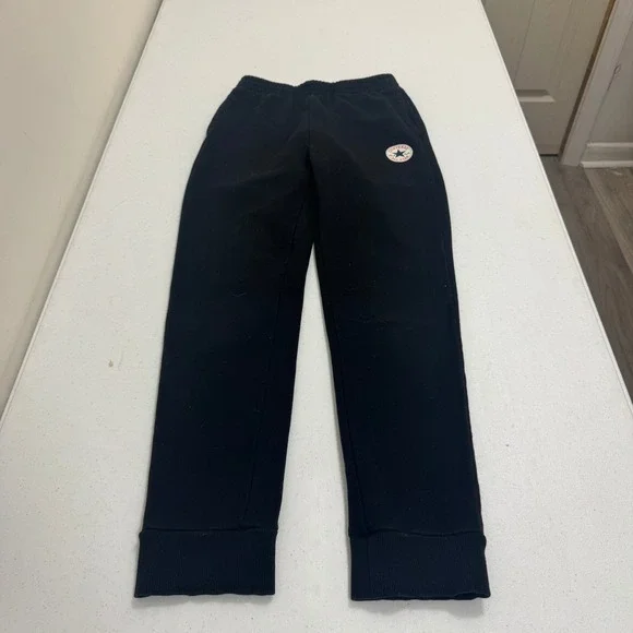 Converse All Star Boys Black Fleece Jogger Sweatpants Size Large L 12-13 Yrs