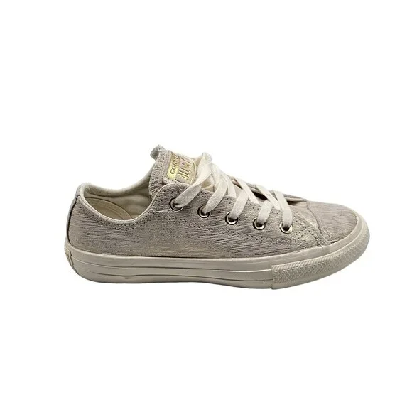 Converse Chuck Taylor All Star Egret‎ Gold Metallic Youth Sneakers  363092C Sz 1