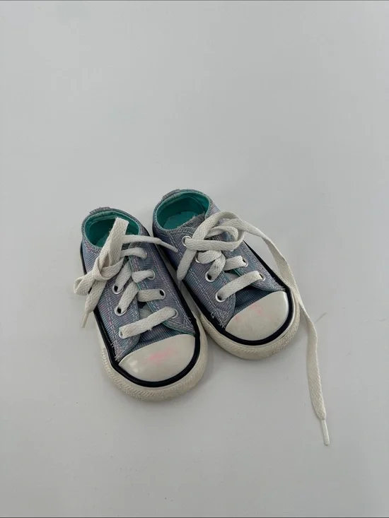 Converse Kids Canvas Sneakers in Blue and Teal