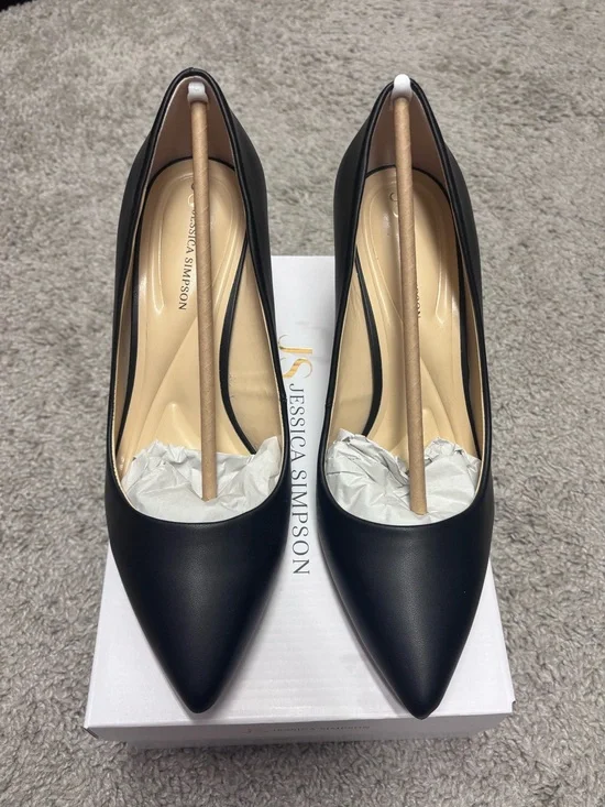 LIKE NEW - Jessica Simpson Black Pointed-toe Stiletto Pumps - Apelhan