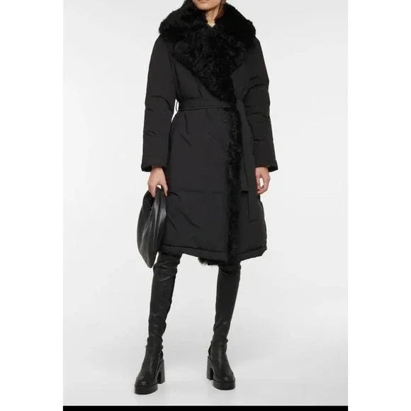Clergerie Naelle Over-The-Knee Boots Black Lambskin & Suede Sz   39.5 US 9 $1100