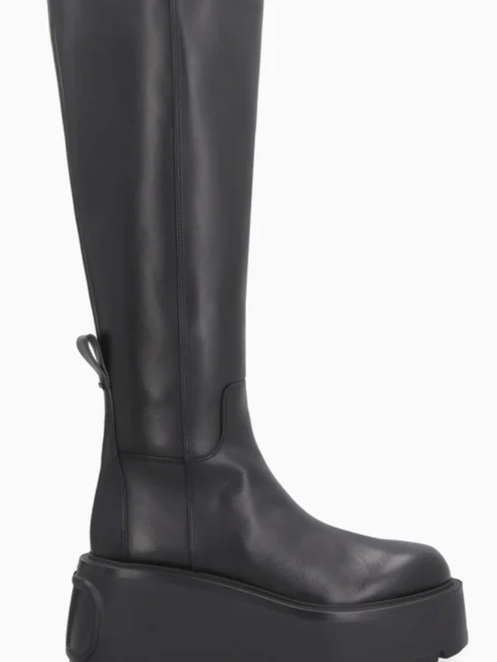 Valentino Garavani Black Over-the-Knee Platform Boots
