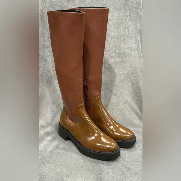 Jeffrey Campbell Lennard Knee High Boot  Brown Women’s Size 8 US New
