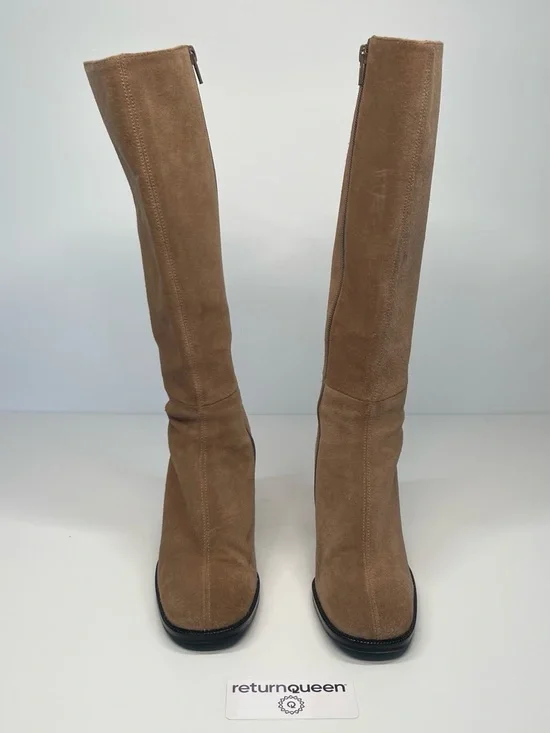 Over-the-Knee Suede Boots in Tan - Sleek Women's Fashion