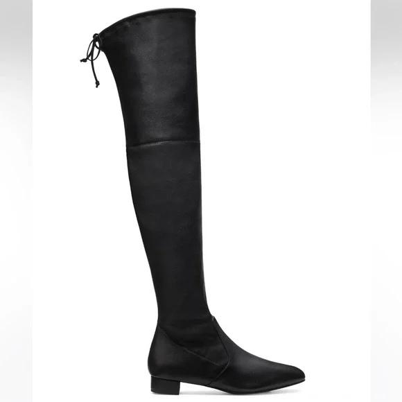 Stuart Weitzman Genna 25 City Boot Stretch Nappa Leather OTK Black Sz 5