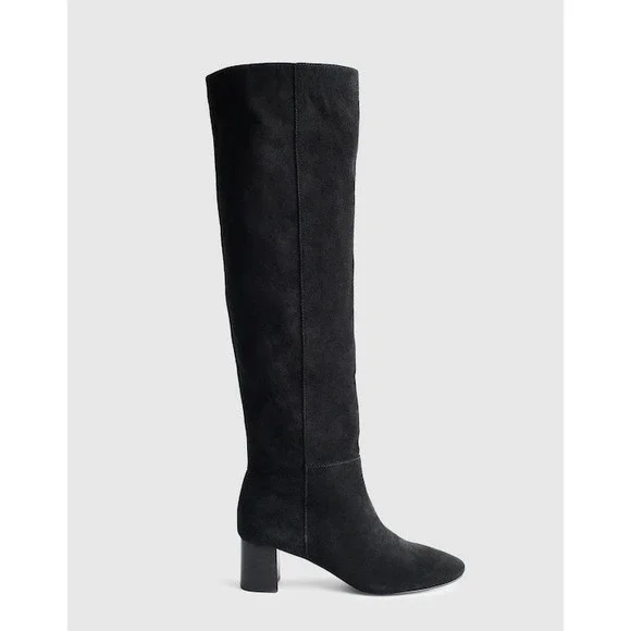 Madewell‎ The Sylvia Over-The-Knee Boot in Suede Black 8.5