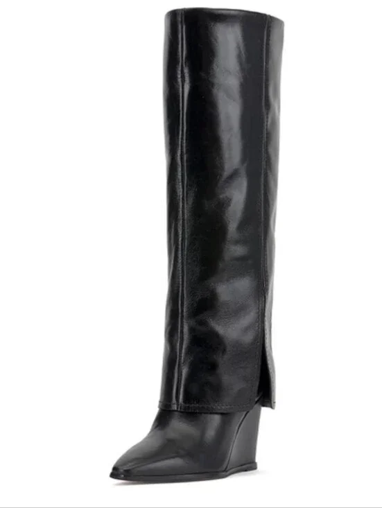Vince Camuto Black Over the Knee Boots Tibani
