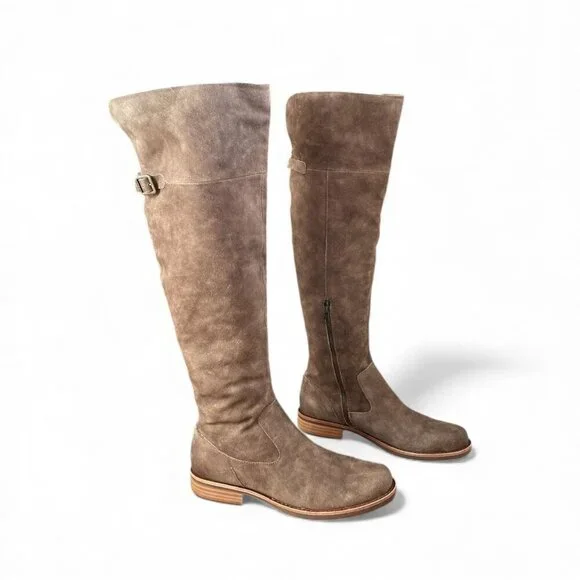 Kork Ease Addison Over The Knee Suede Leather Boots | Taupe Brown | Women’s size