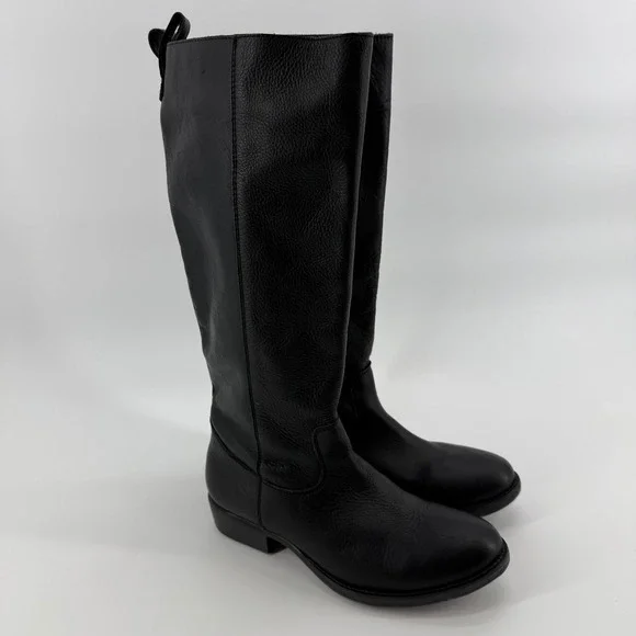 Zigi Soho Layla Boots Black Leather Womens size 8.5 Lavorazione Artigiana