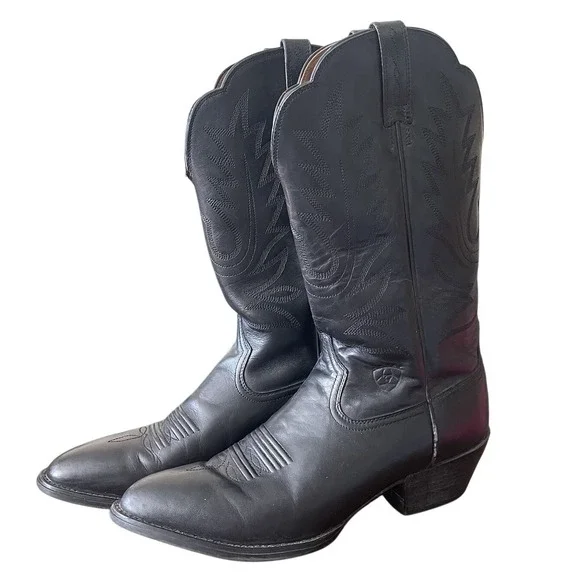 Ariat Heritage R Toe Western Boots Style 15701 Black Women's Size Us 9 B 40