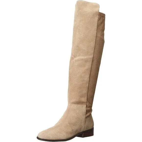 Women's Dune Above the Knee Pointed Toe Low Heel Calypso Winter Long Boot