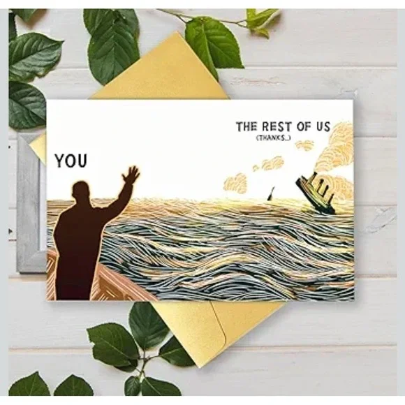 Funny Sinking Ship Leaving Card - Funny New Job Lot Of 10