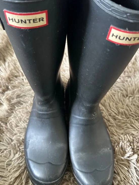 Hunter Kids Original Black Rain Boots  Size 5