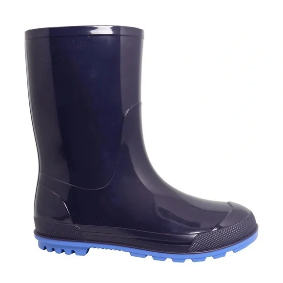 Navy Blue Puddle Jumpers | Wonder Nation Boys Rain Boots | Size 7-8