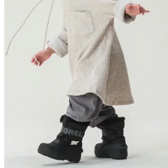 Sorel Grey Neon‎ Yellow Snow Commander Boots Waterproof Faux Fur Kids Size 6