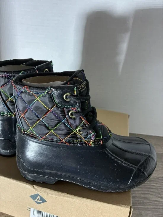 Sperry Port Boots For Girls In Black Size 11M Girls