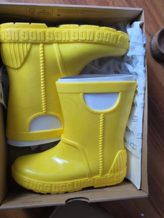 UGG Kids Yellow Waterproof Rain Boots