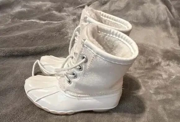 Josmo Girls Glitter Duck Boots White Size 12