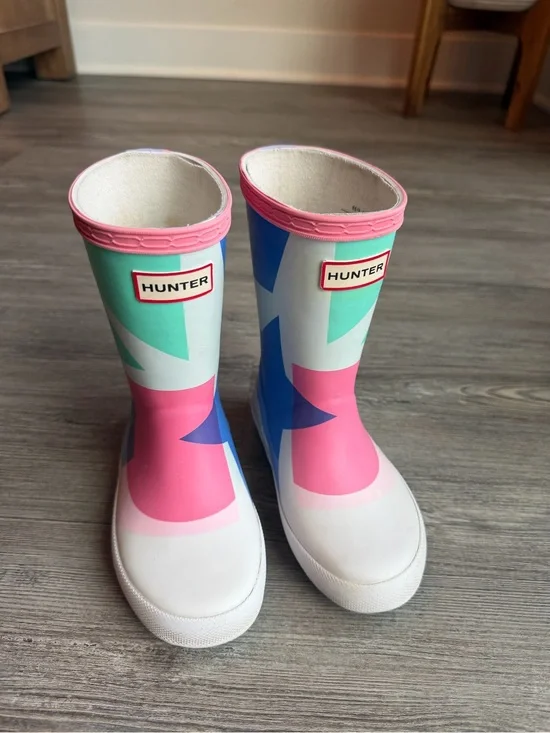 Hunter Kids Rain Boots in Pink, Blue, Mint & White
