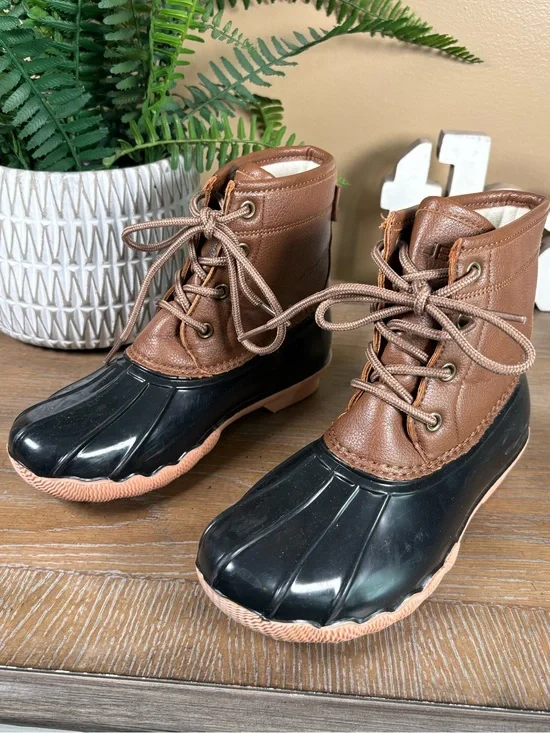JBU Kids Brown and Black Rain & Snow Boots