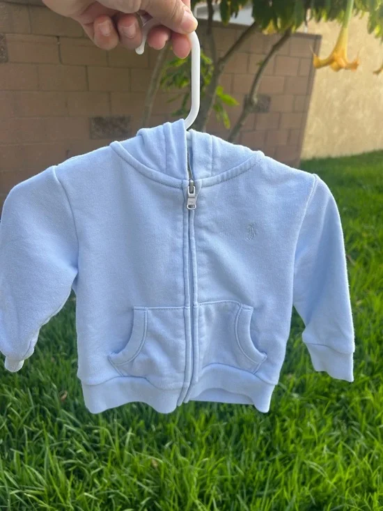 Ralph Lauren Light Blue Kids Zip Hoodie